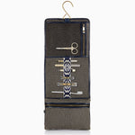 Herringbone Toiletry Wash Roll, Navy Blue Included (+ £20, toothbrush is not included)