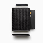 Herringbone Wallet, Black | Mantidy®