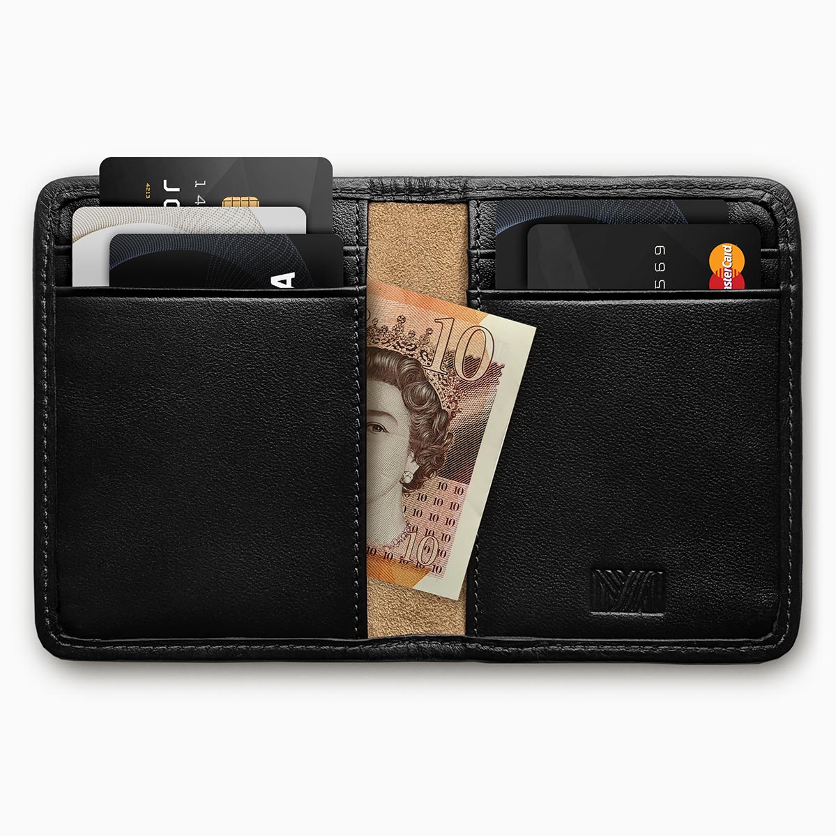 Herringbone Wallet, Black | Mantidy®