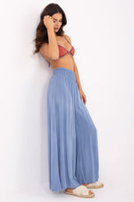 High Waist Wide Leg Loose Women’s Trousers | Och Bella blue