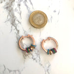 Hoop Earrings with Rings Rainbow
