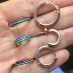 Hoop Earrings with Small Pave-set Stones