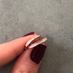 Hoop Earrings with Small Pave-set Stones