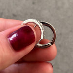 Hoop Earrings with Small Pave-set Stones