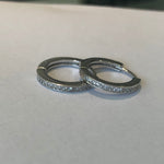 Hoop Earrings with Small Pave-set Stones