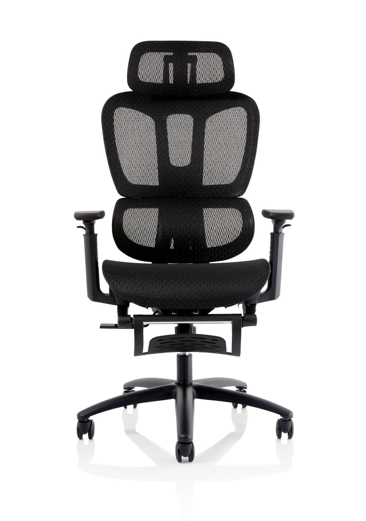 Horizon Executive Mesh Chair With Height Adjustable Arms and Footrest Black