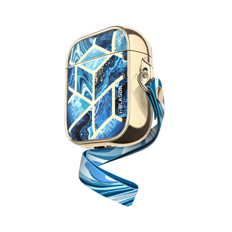 i-Blason Cosmo Series Case Designed for Airpods, 360° Protective Stylish AirPods Case Cover Compatiable with Apple AirPods 1st/2nd (Ocean)
