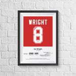Ian Wright Legend Stats Print A0 - 841mm x 1189mm