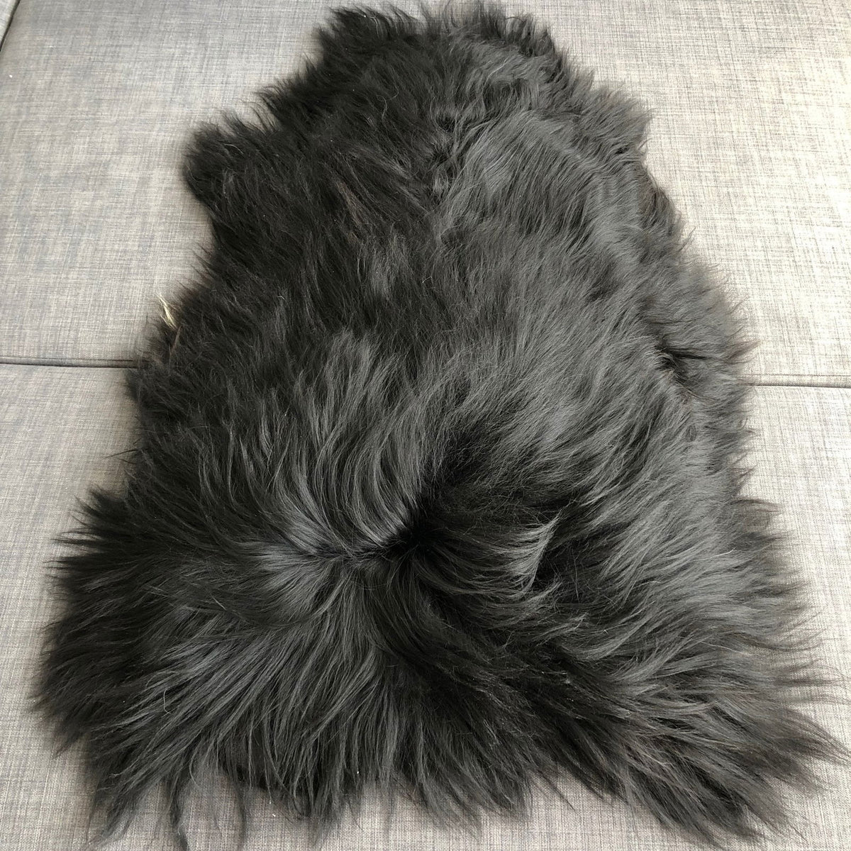 Icelandic Natural Black Eco Sheepskin Rug 100% Undyed