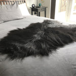 Icelandic Natural Black Eco Sheepskin Rug 100% Undyed