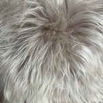 Icelandic Sheepskin Natural Long Dove Grey Cushion Square Double Sided