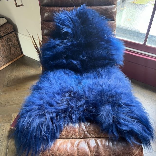Icelandic Sheepskin Navy Blue - Medium