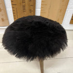 Icelandic Sheepskin Roundie Seat Cover Black Shorn 50mm