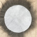Icelandic Sheepskin Roundie Seat Cover Cool Grey Long 35cm