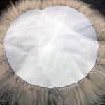 Icelandic Sheepskin Roundie Seat Cover Dove Grey Long 35cm