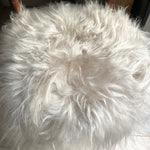 Icelandic Sheepskin Roundie Seat Cover Dove Grey Long 35cm