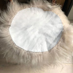 Icelandic Sheepskin Roundie Seat Cover Dove Grey Long 35cm