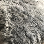 Icelandic Sheepskin Rug Cool Grey Shorn 50mm Straight Edges 60cm x 120cm