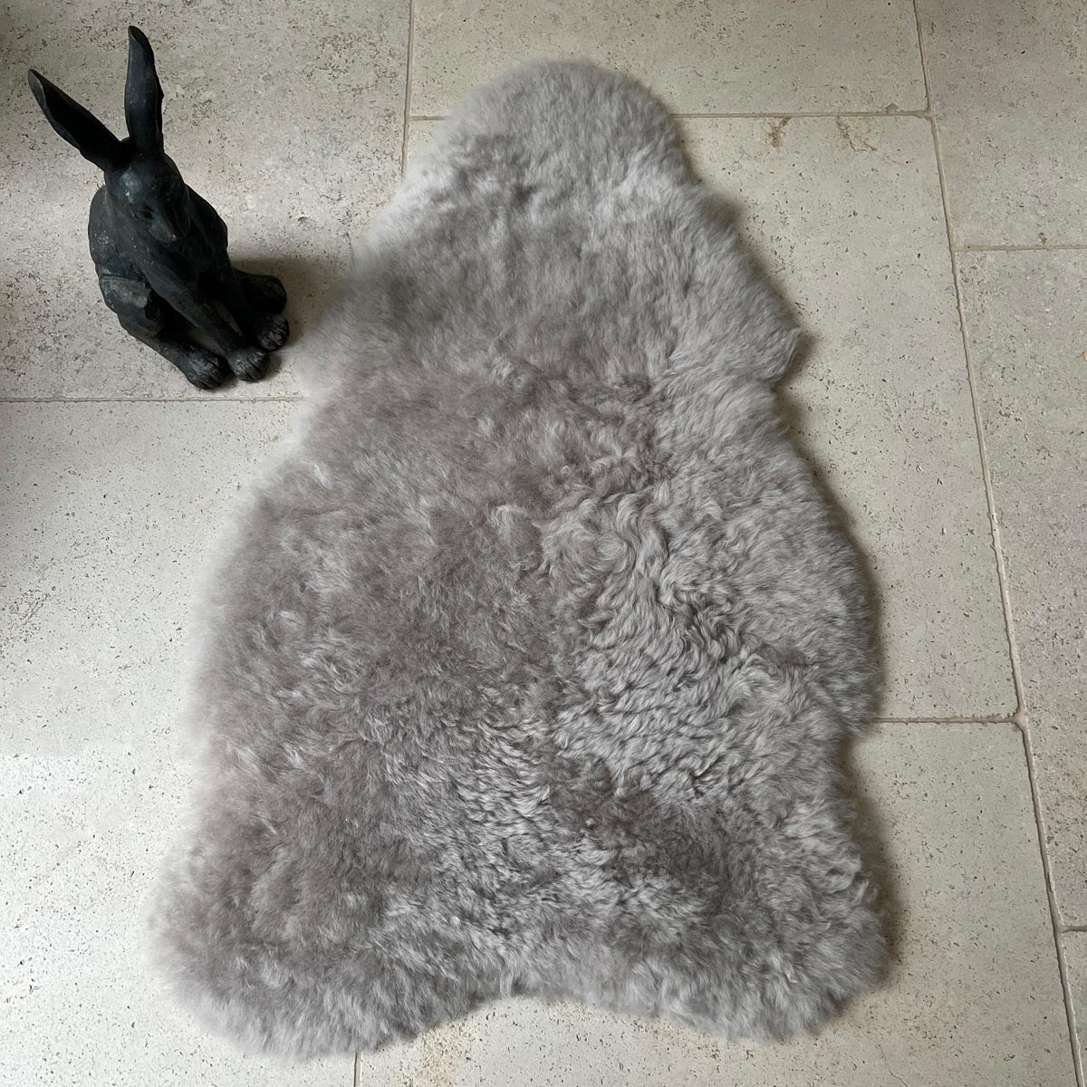 Icelandic Sheepskin Shorn Throw Dove Grey | Sheep Skin Rug | Large
