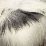 Icelandic Sheepskin Square Seat Cover 37cm White & Natural Grey
