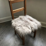 Icelandic Sheepskin Square Seat Cover Dove Grey