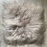 Icelandic Sheepskin Square Seat Cover Dove Grey