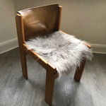 Icelandic Sheepskin Square Seat Cover Dove Grey