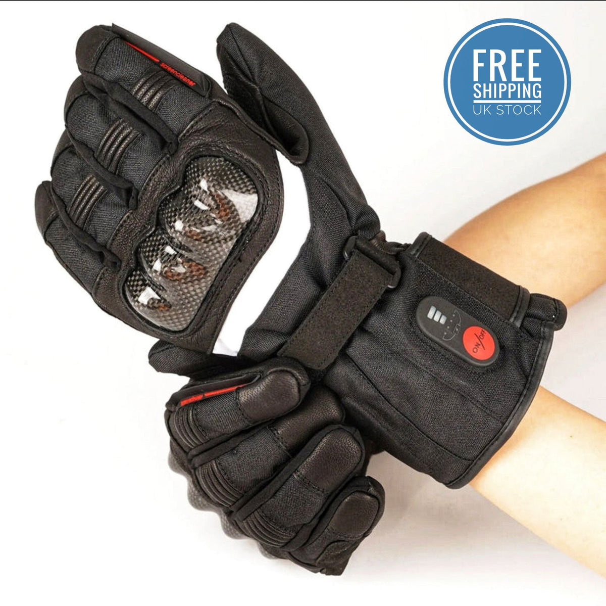 IcePro3 Heated Motorcycle Gloves Shockproof CE, FCC, PSE Certified
