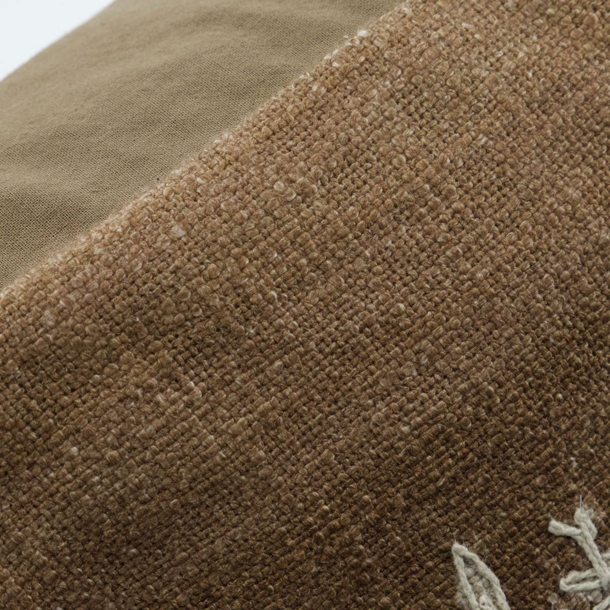 Ila Olive Brown Cotton Cushion