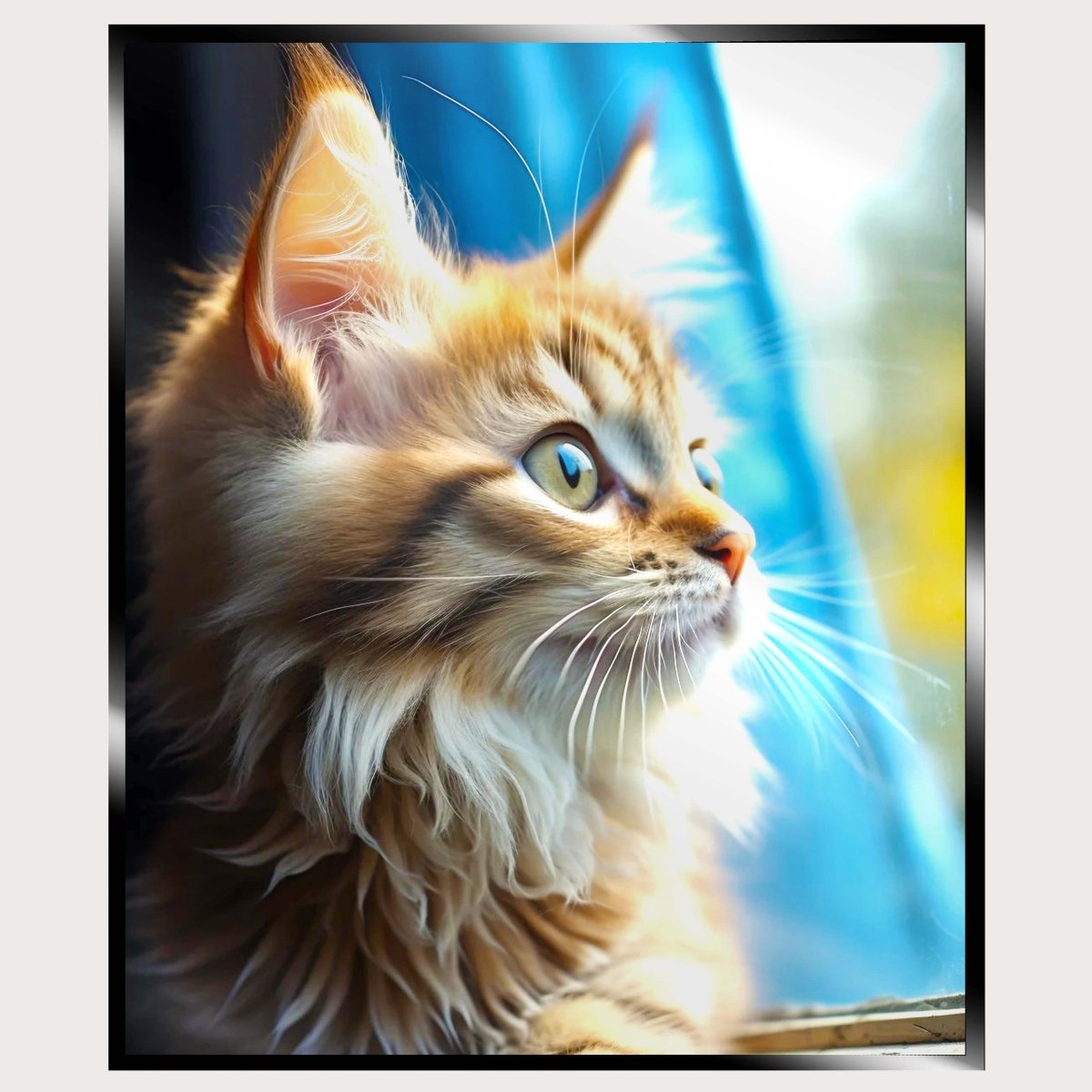 Illuminated Wall Art - Cat at Window