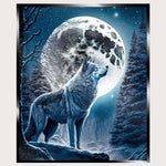 Illuminated Wall Art - Howling Wolf