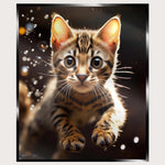 Illuminated Wall Art - Pouncing Cat