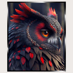 Illuminated Wall Art - Red Owl