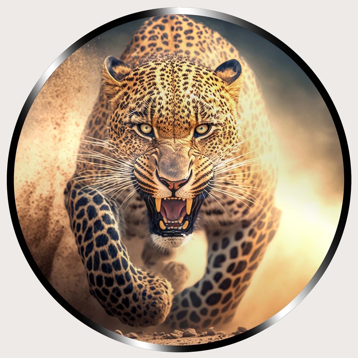 Illuminated Wall Art - Sprinting Leopard
