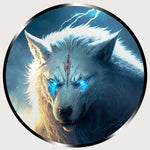 Illuminated Wall Art - White Wolf