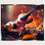 Illuminated Wall Art - Wooden Violin
