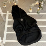 Soft Cotton Blend Dog Hoodie Black