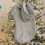 Soft Cotton Blend Dog Hoodie Grey