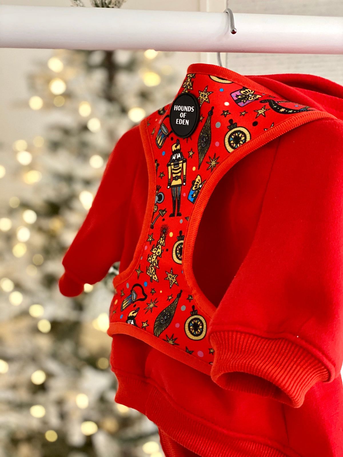 Soft Cotton Blend Dog Hoodie Red