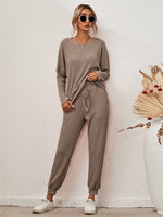 Women's Long-Sleeved Loose Loungewear Set