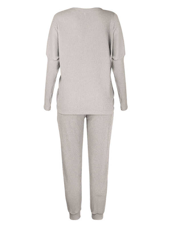 Women's Long-Sleeved Loose Loungewear Set