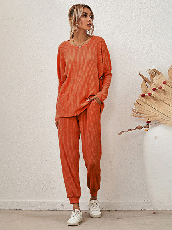 Women's Long-Sleeved Loose Loungewear Set