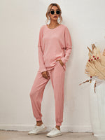Women's Long-Sleeved Loose Loungewear Set