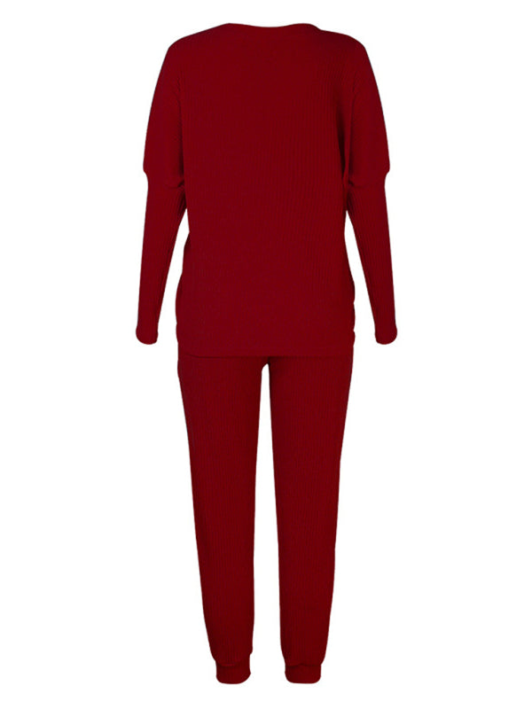 Women's Long-Sleeved Loose Loungewear Set