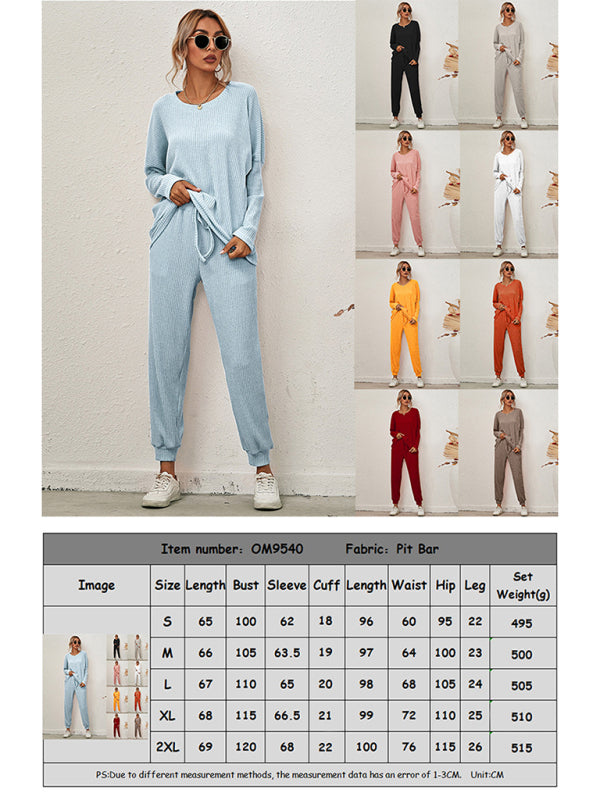 Women's Long-Sleeved Loose Loungewear Set