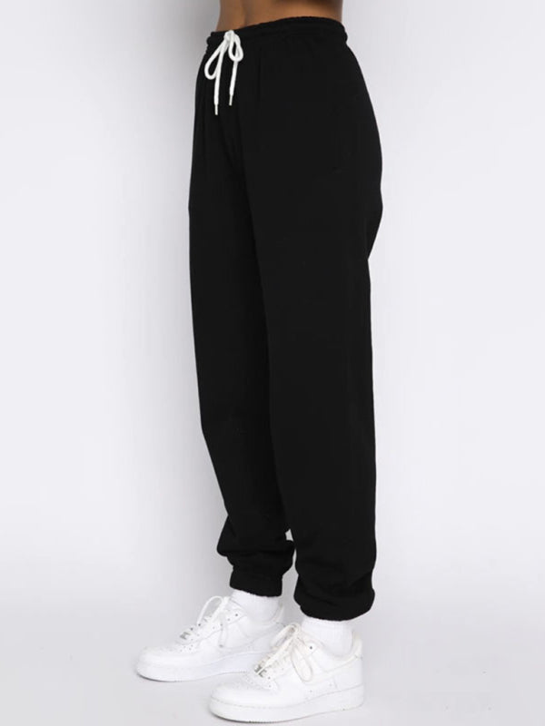 Women's Stand-Up Collar Zipper Sweatshirt & Trousers Loungewear Set - Vibrant Solid Color Comfort