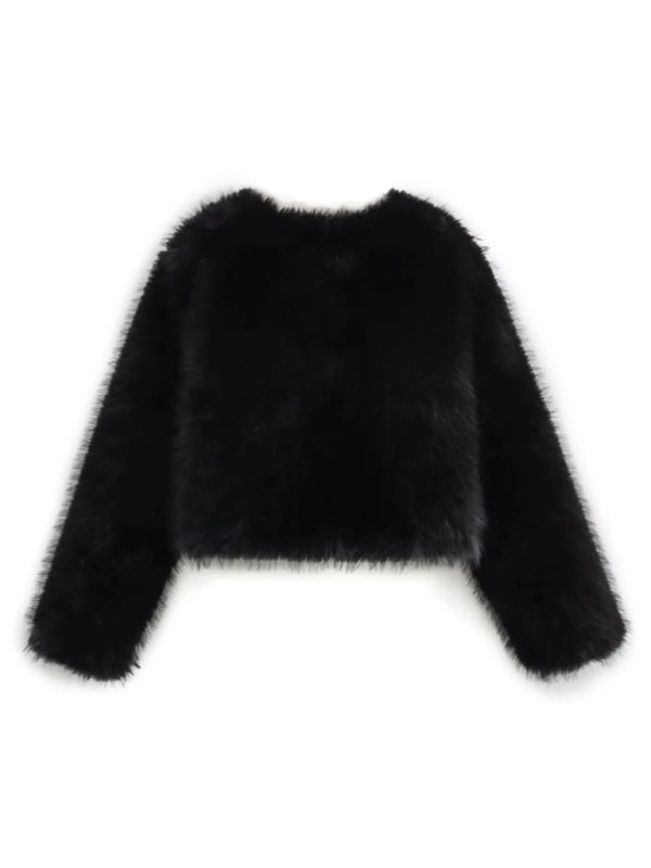Women's Faux Fur Cropped Jacket