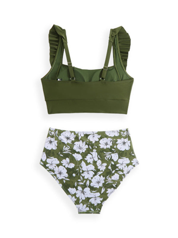 Lydia High Waisted Ruffled Two Piece Bikini Set