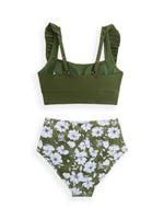 Lydia High Waisted Ruffled Two Piece Bikini Set