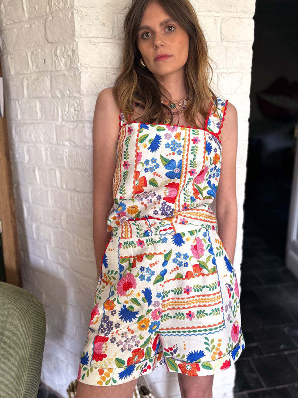 Floral Print Casual Loose Two-Piece Set